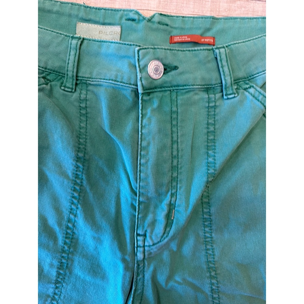 Pilcro and the Letterpress Teal Green Wide Leg Utility Pants 27 Petite